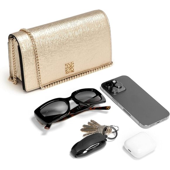 Womens Cotton Blend Lining Crossbody Clutch Phone Case with Magnetic Closure